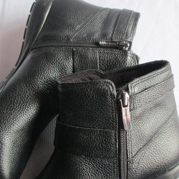 💫 SOLD - EASY SPIRIT AURELIA AUTHENTIC LEATHER BLACK ANKLE BOOTS - SIZE 7 - Picture 11 of 15